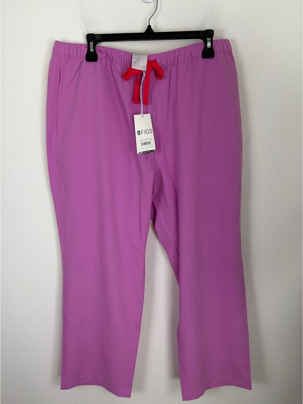 FIGS Pisco Straight Leg Lavender Scrub Pant Red Drawstring NWT Men’s XL short